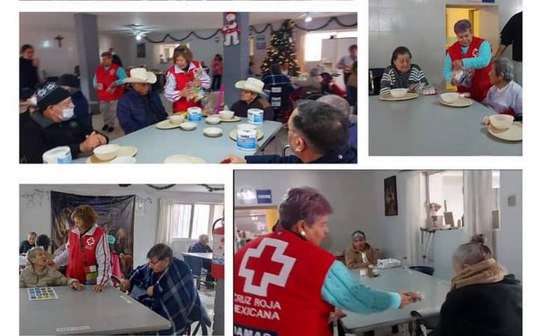 Damas Voluntarias de Cruz Roja llevan alegría a casas hogar y albergues